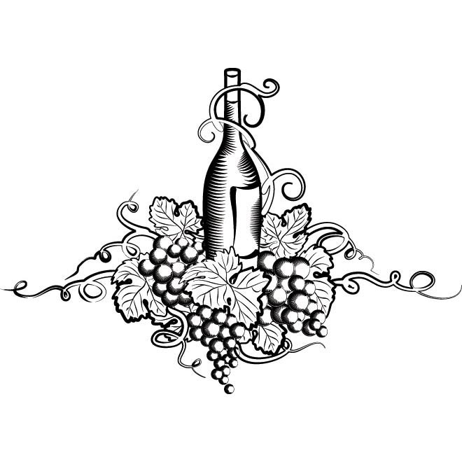 Free Vector Vector grape wine line art sketch illustrationfree ...
