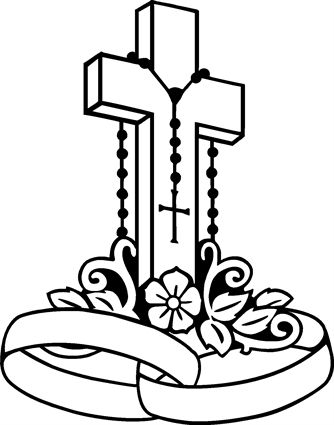 Pix For > Cross Drawings With Flowers | crosses and keys | Pinterest