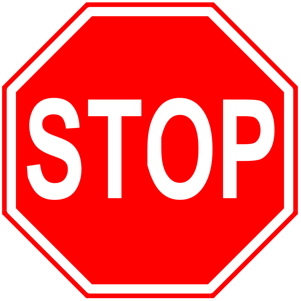 Clipart images of a stop sign