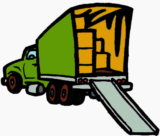 Animated moving truck clipart