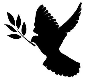 White Dove of Peace Symbol Design Silhouette Vinyl Wall Art ...