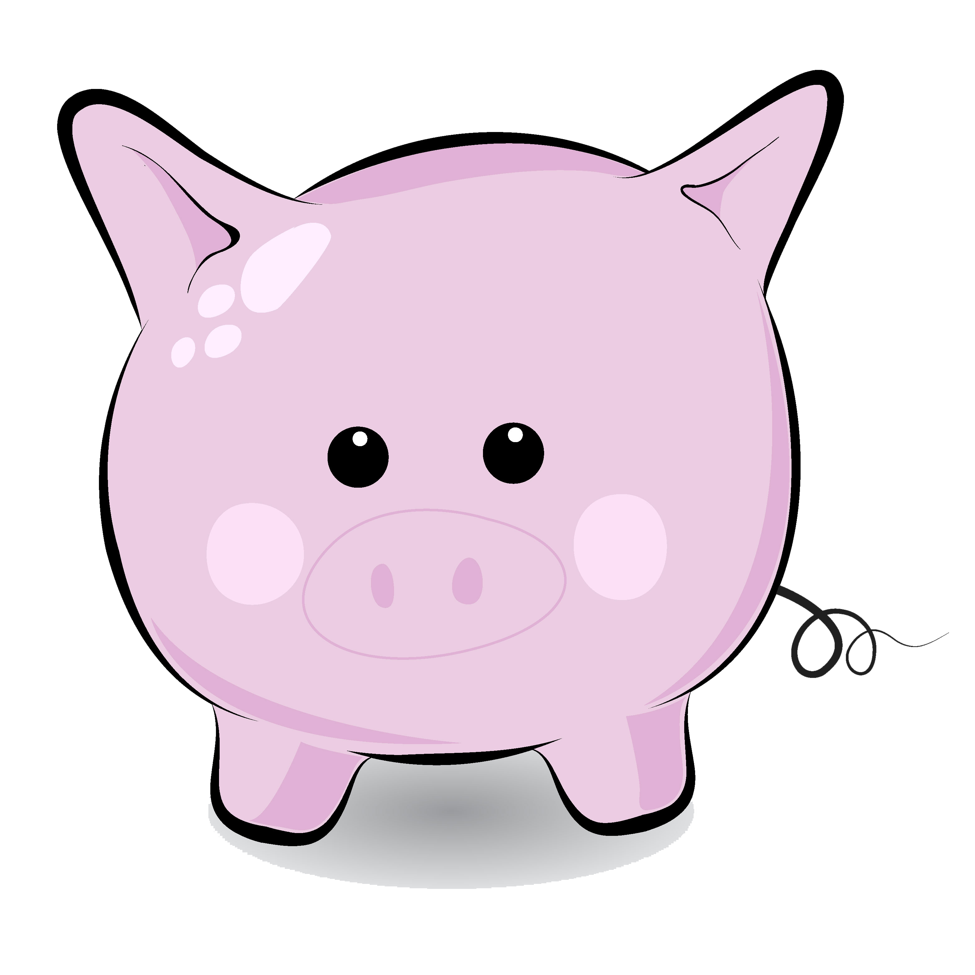 Free cute round pig clip art free clipart images - dbclipart.com