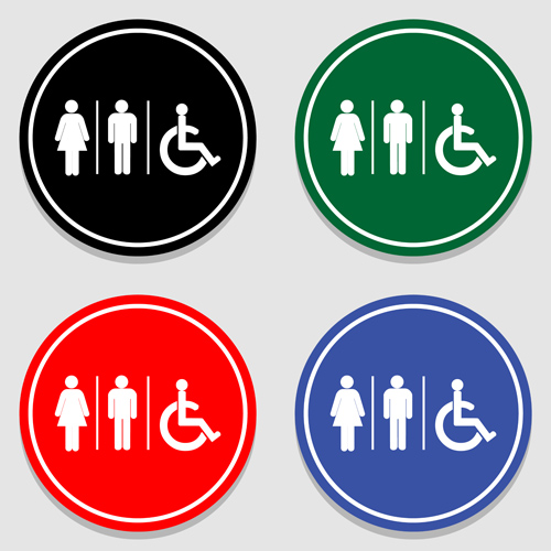 Vector toilet sign man and woman design 10 - Vector Logo free download