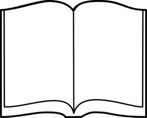 687 views Simple open book clipart black and white