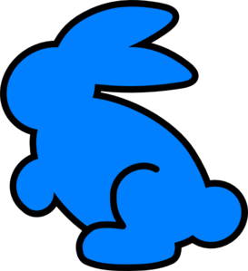 Blue rabbit clipart