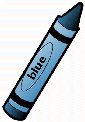 Blue crayon clip art