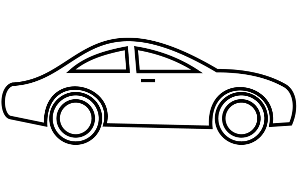 Black and white clipart car