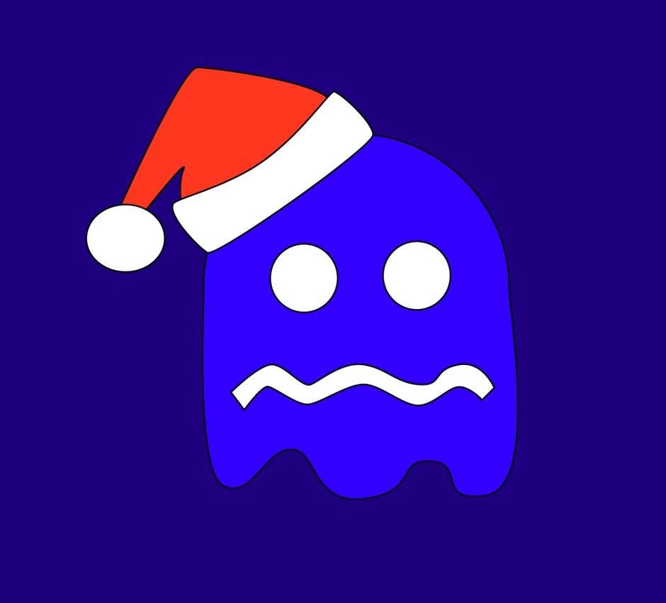 Pac-Man Blue Ghost - wallpaper.