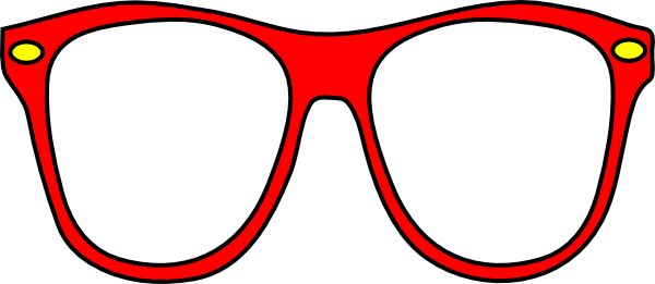 Cute eyes with glasses clipart