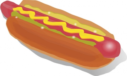 Clipart hot dog dog