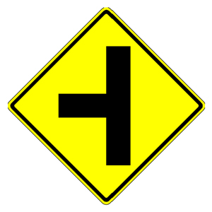 W2-1 Cross Road Ahead Sign