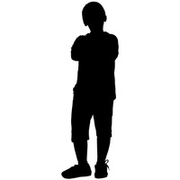 Silhouette Silhouettes Boy Boys Human People Person Junior Juniors ...