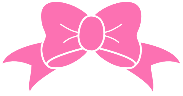 Pink bow clip art