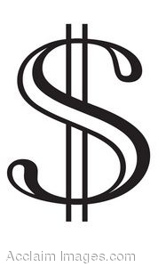 Black Dollar Sign Clipart