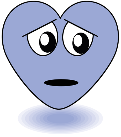 Sad Heart Face - Facebook Symbols and Chat Emoticons