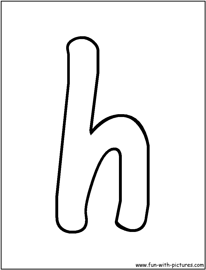 Bubble letter h clipart