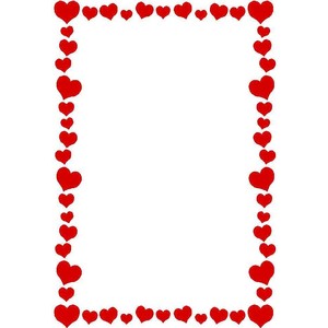 love heart border - Polyvore