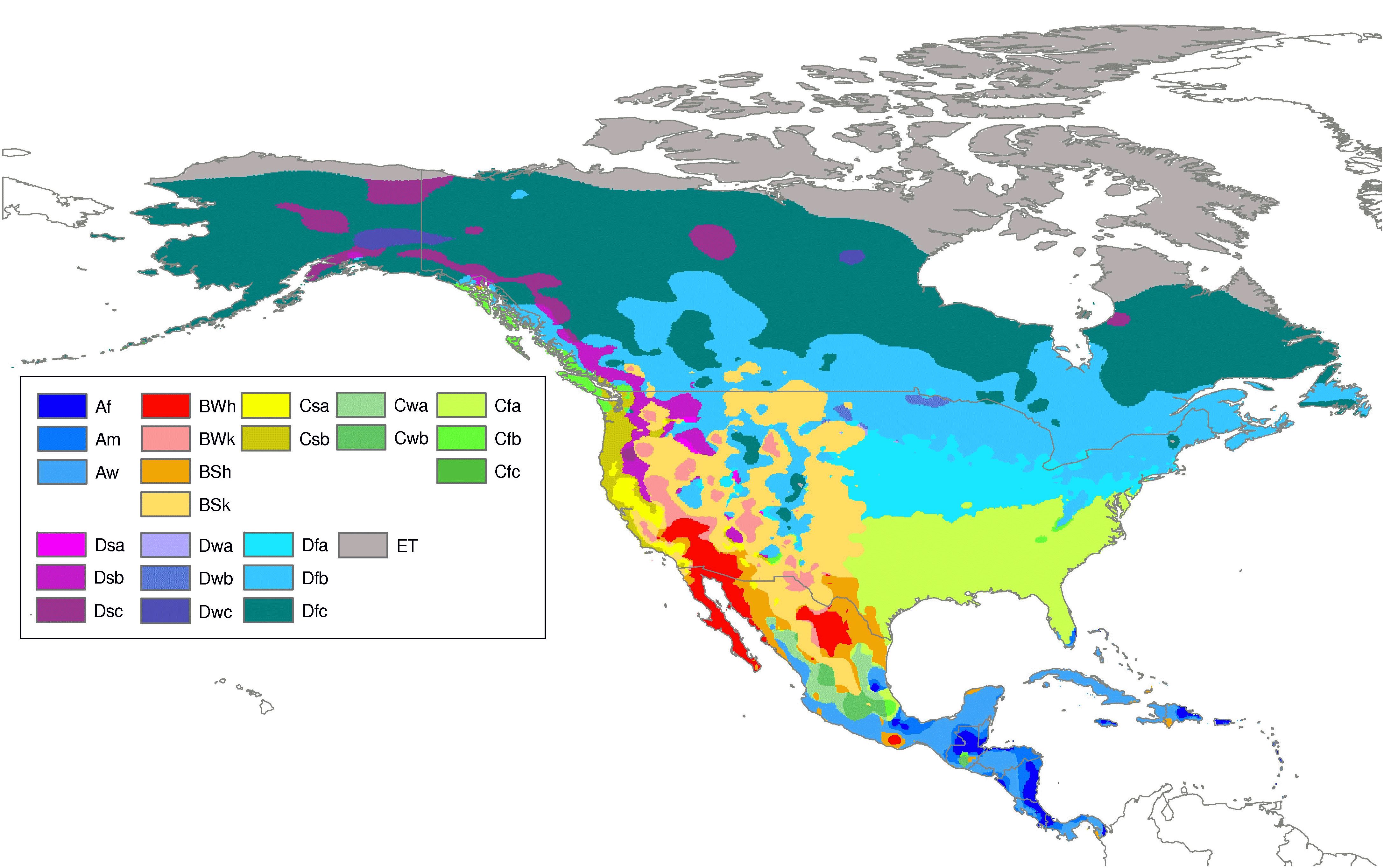 Climate Types Chart