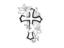 Drawings Of Crosses With Roses Clipart - Free to use Clip Art Resource