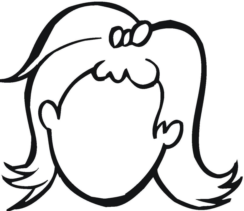 Girl Blank Head Colouring Templates - ClipArt Best Throughout Blank Face Template Preschool