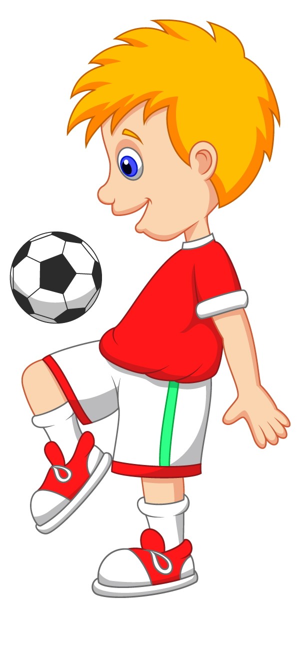 Cartoon Playing Soccer