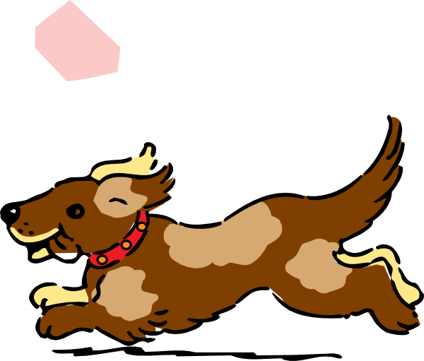 A dog running clipart