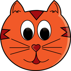 Cartoon cat head clipart