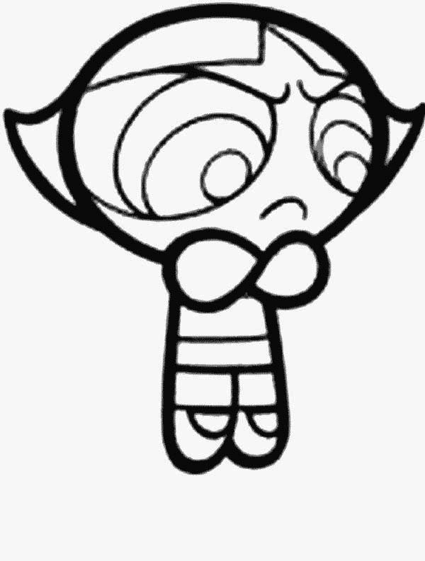 Buttercup is Upset in The Powerpuff Girls Coloring Page | Color Luna
