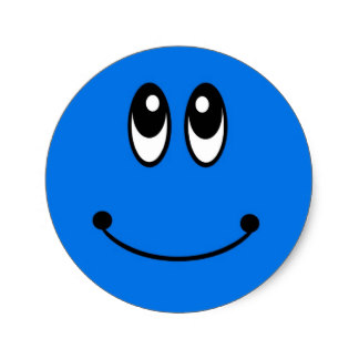 Blue Smiley Stickers | Zazzle