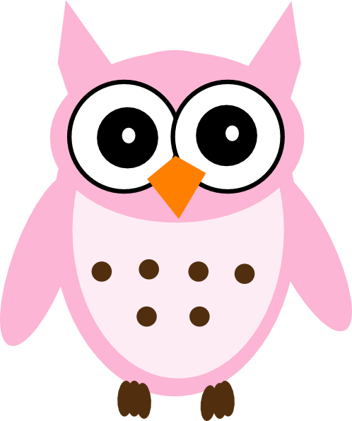 Pink Owl Clipart