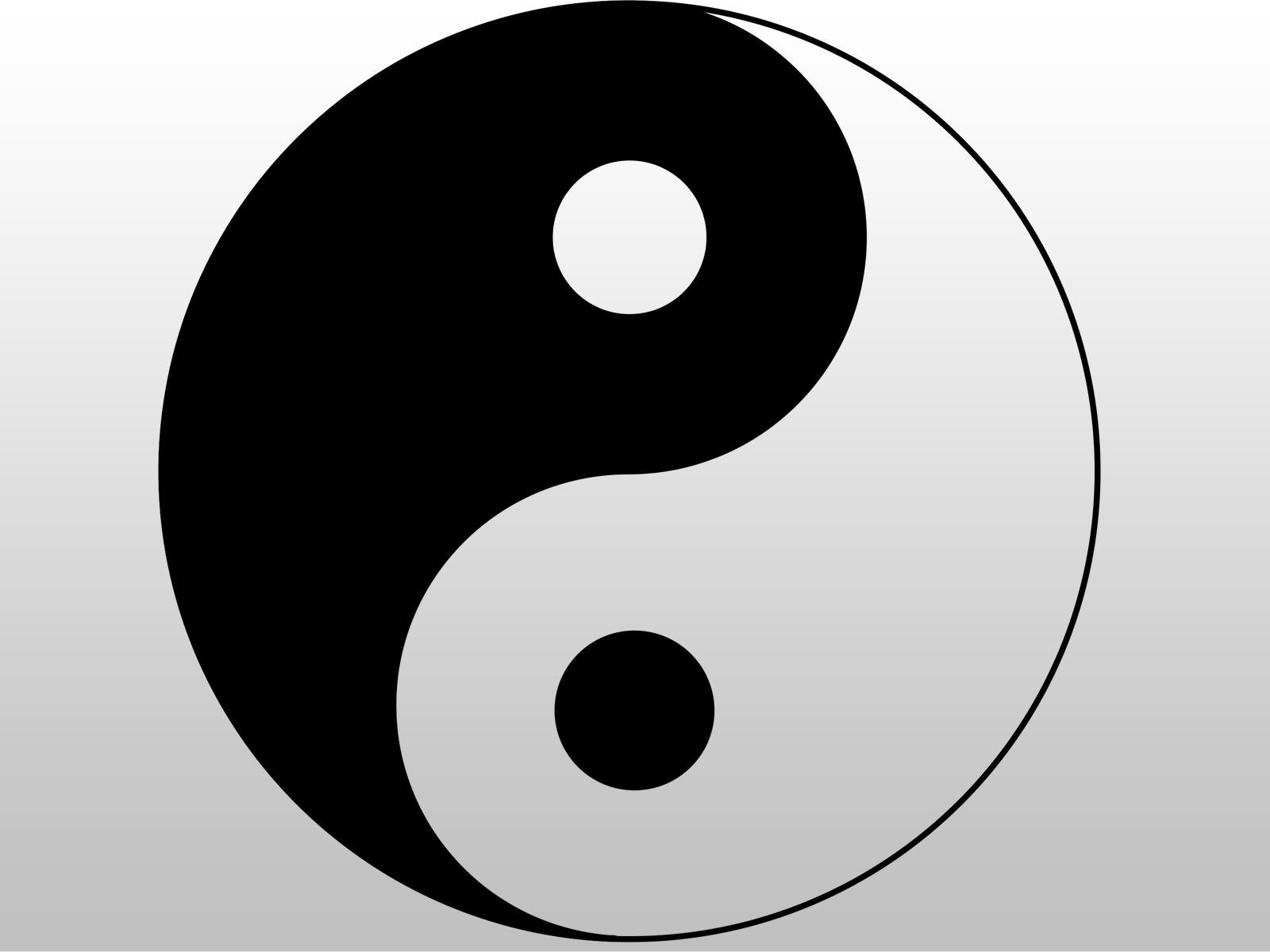 Ying Yang Design Backgrounds - Black, Design, White - PPT Backgrounds