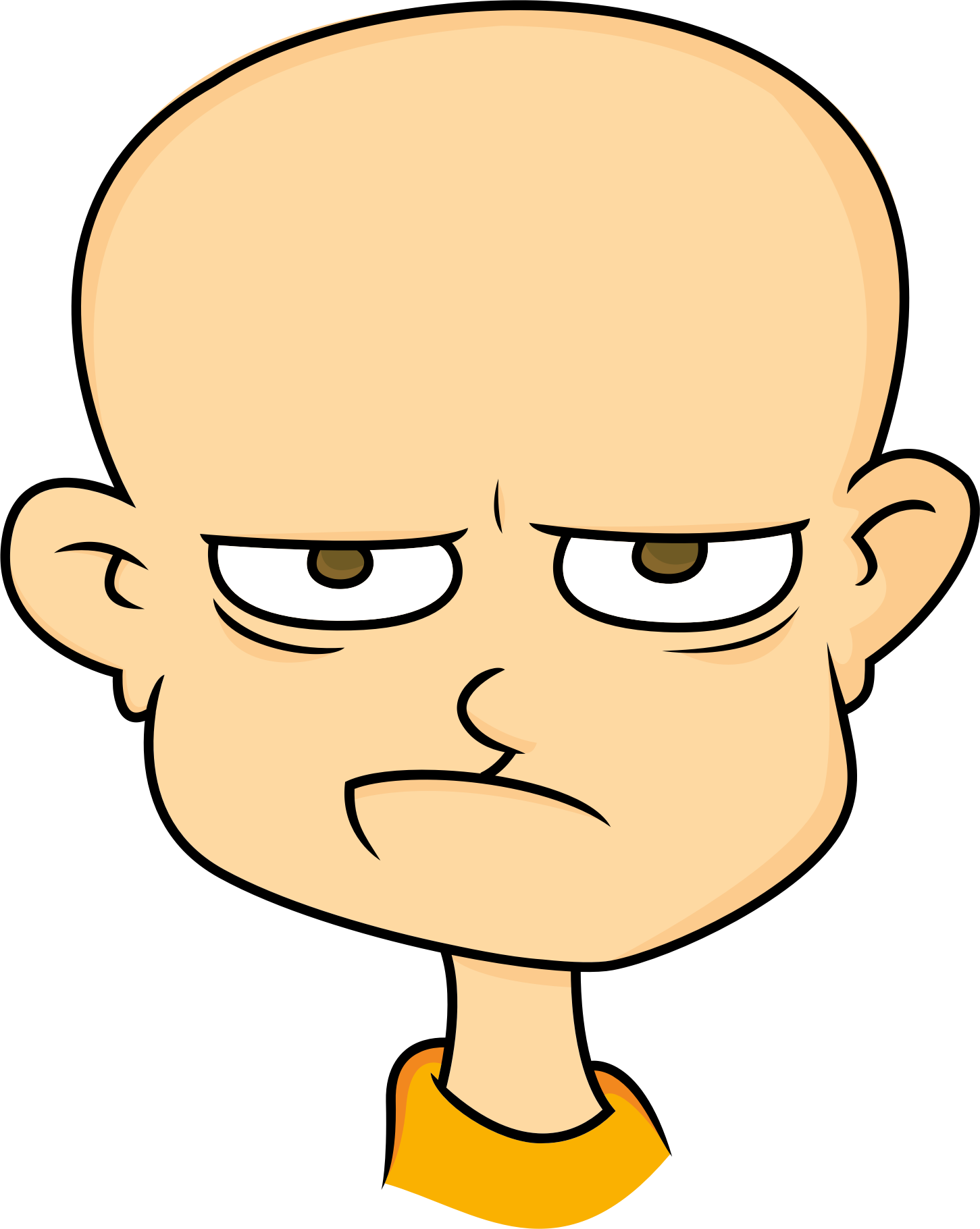 Angry faced person clipart