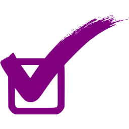 Purple check mark 2 icon - Free purple check mark icons