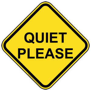 Clipart quiet sign