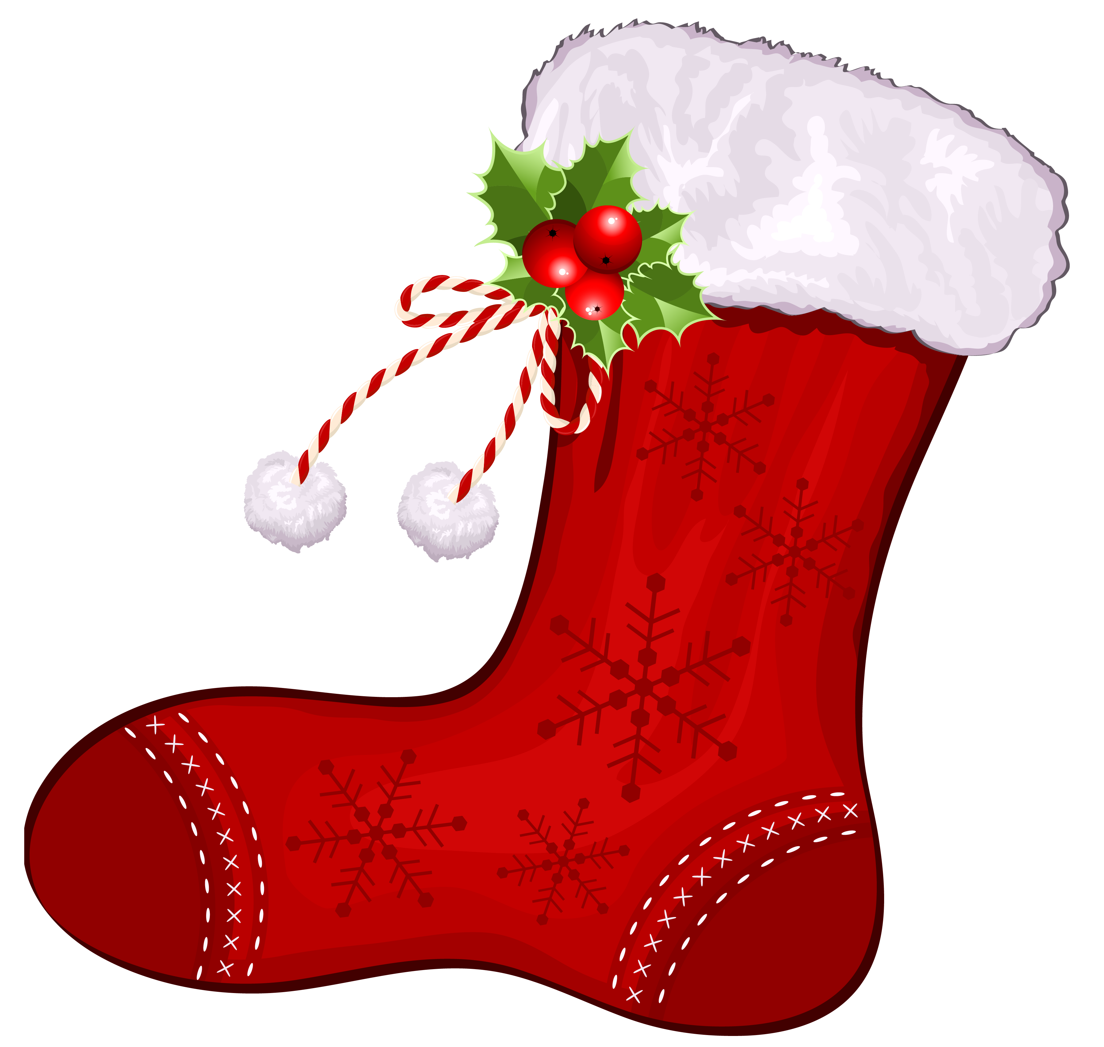 Red christmas stocking clipart