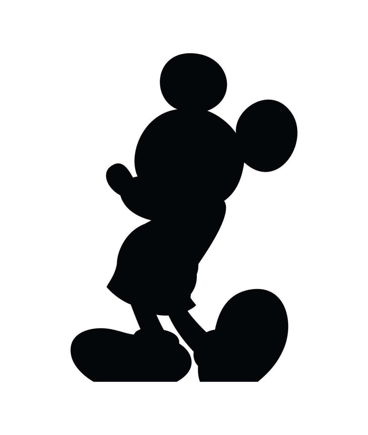 Mickey mouse silhouette clipart