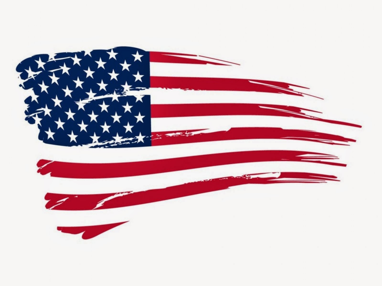 American flag paint clipart