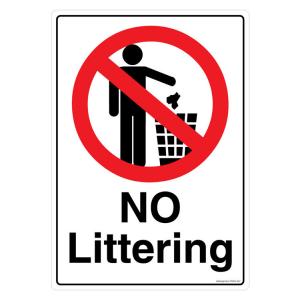 Buy Safety Sign Store No Littering Sign Board, FS804-A3PC-01 at ...