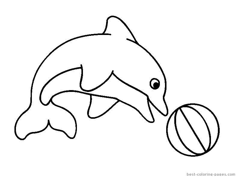 Dolphin tail fin clipart outline