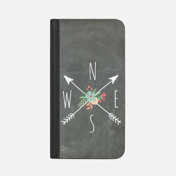 398 views North South East West Compass Chalkboard iPhone 7 Plus Case by ...