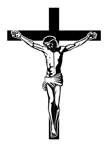 Jesus on the Cross Decal Sticker