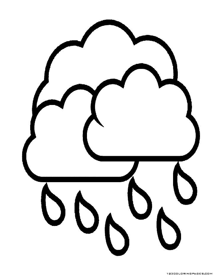 Cloudy Day Colouring Page - ClipArt Best