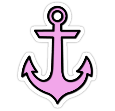 Nautical Anchor (Boat Anchor) - Black, Pink" Stickers by sitnica ...