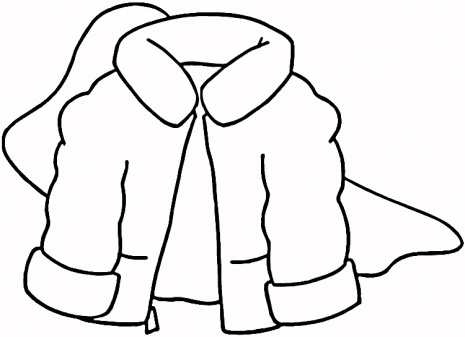 Winter Coat Coloring Page Super Coloring