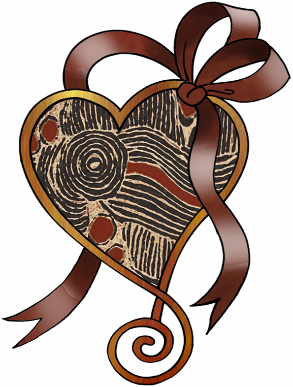 ArtbyJean - Paper Crafts: LOVE HEARTS - Set A15 - Aboriginal Red ...