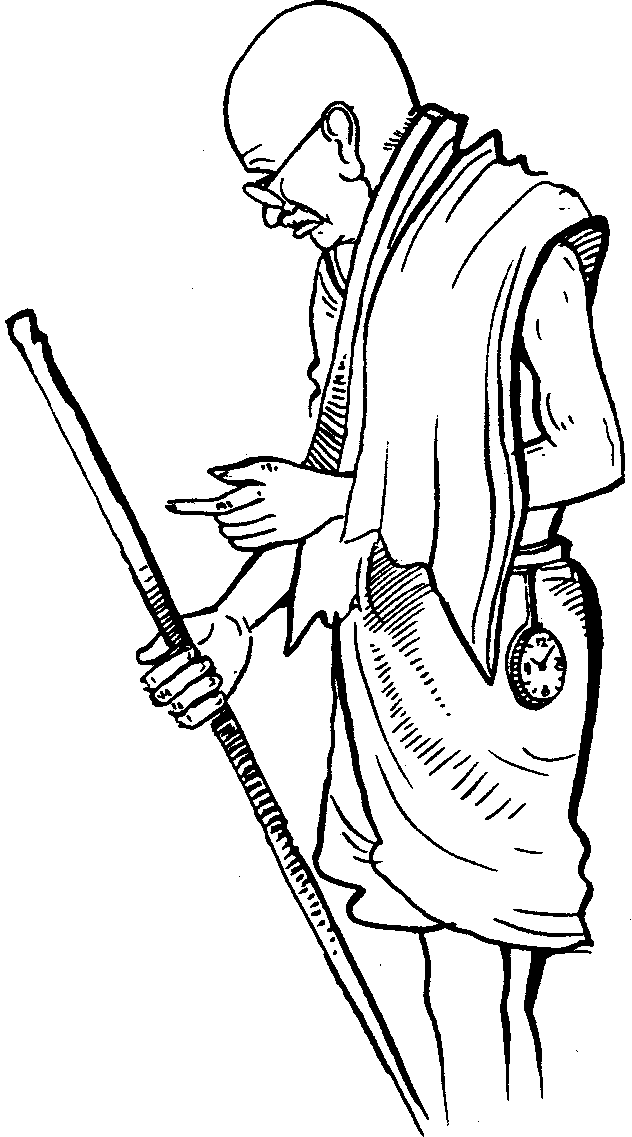 gandhiji standing coloring pages - photo #23
