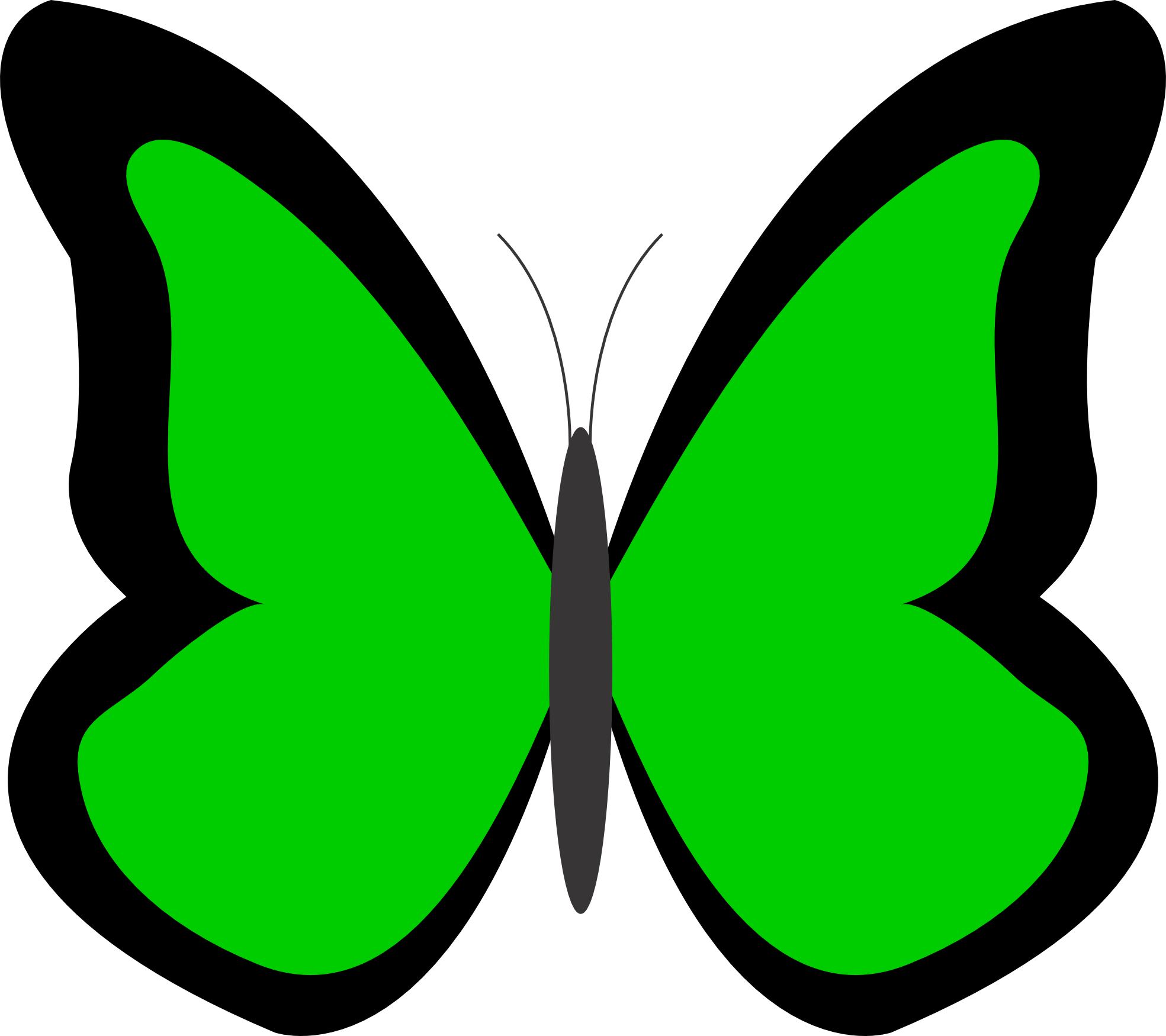 green butterfly clip art - photo #11