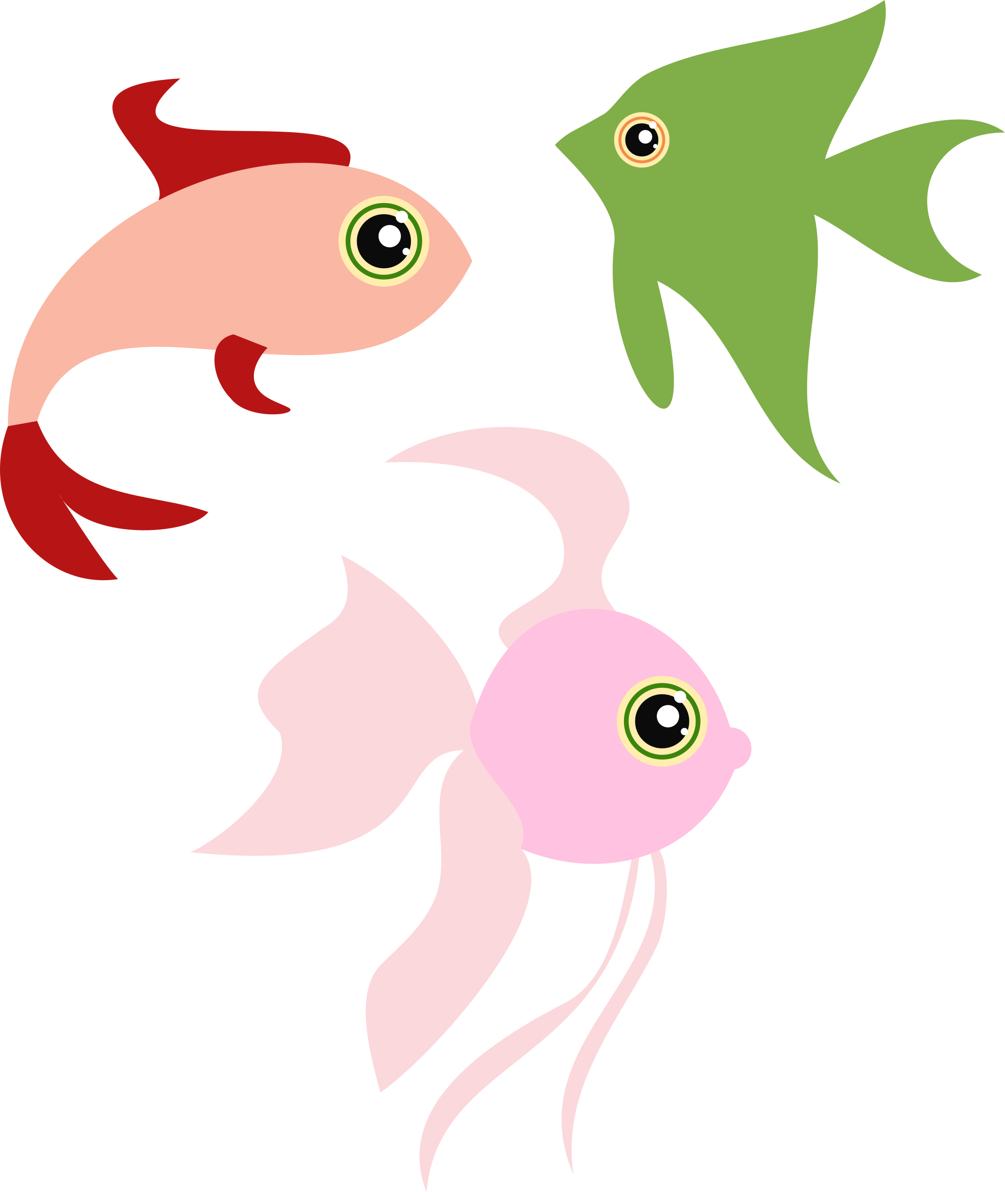Clipart - funny fishes