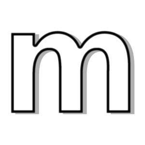lowercase M outline clip art, public domain image - Polyvore