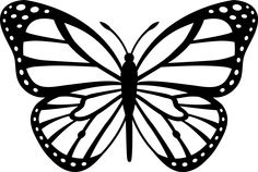 Painted Butterfly Wings Clipart Outline - ClipArt Best
